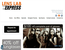 Tablet Screenshot of lenslabexpress-bronx.com
